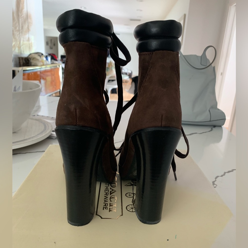 Coach Suede Platform Combat Boot - image 4